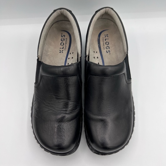 Klogs Footwear Mission Black Leather, slip resistant non-marking, 9.5 - Picture 4 of 10